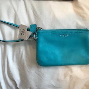 NWT Coach Blue Wristlet